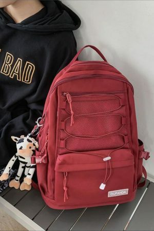 Y2K Streetwear Backpack with Large Capacity for College, Travel, and Everyday Use