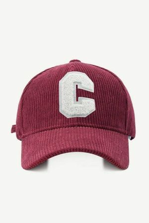 Y2K Streetwear Baseball Cap for Women - Letter C Snapback Hat