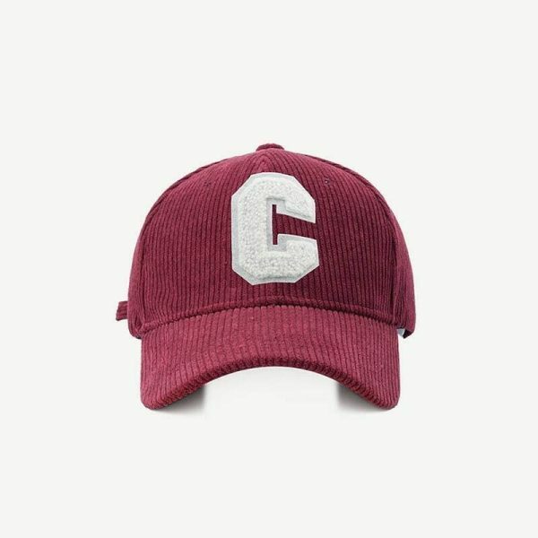 Y2K Streetwear Baseball Cap for Women - Letter C Snapback Hat