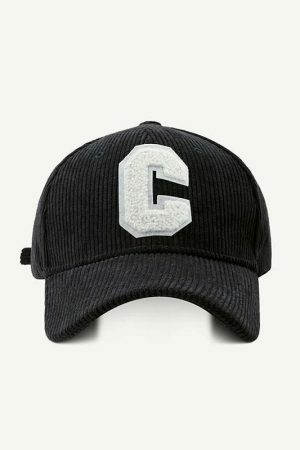 Y2K Streetwear Baseball Cap for Women - Letter C Snapback Hat