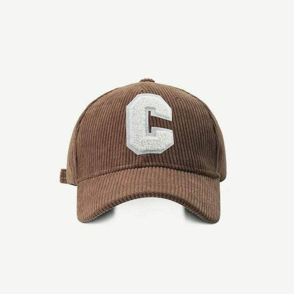 Y2K Streetwear Baseball Cap for Women - Letter C Snapback Hat