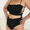 Y2K Streetwear Black Bikini Top with Removable Padding