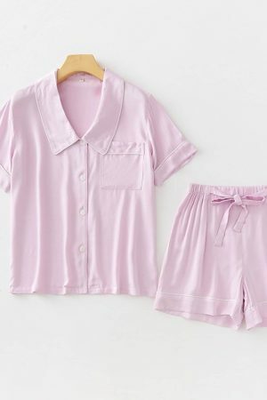 Y2K Streetwear Bridesmaid Pajama Set - Colorful Summer Two-Piece Home Suit