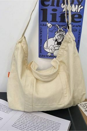 Y2K Streetwear Canvas Bag | Large Capacity Student Schoolbag