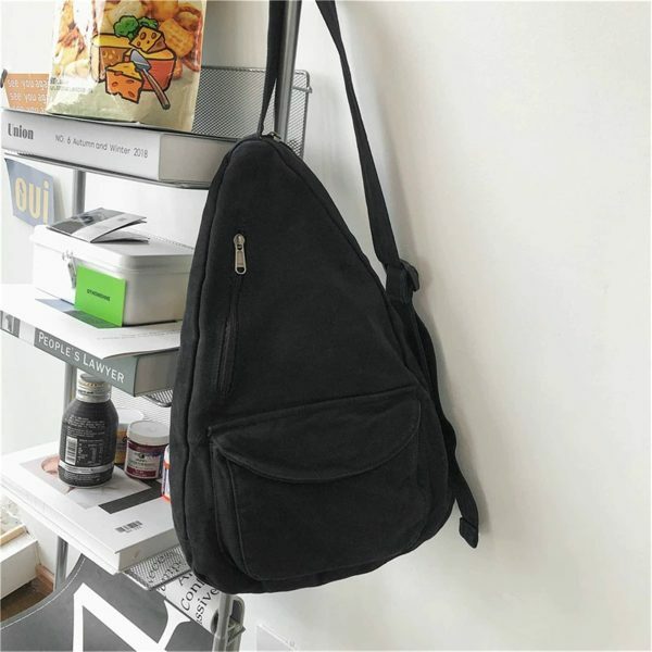 Y2K Streetwear Canvas Shoulder Backpack - Crossbody Chest School Bag