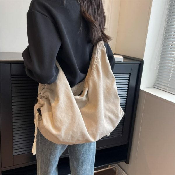 Y2K Streetwear Canvas Shoulder Bag for Everyday Use