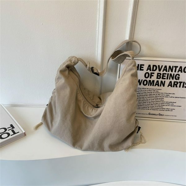 Y2K Streetwear Canvas Shoulder Bag for Everyday Use