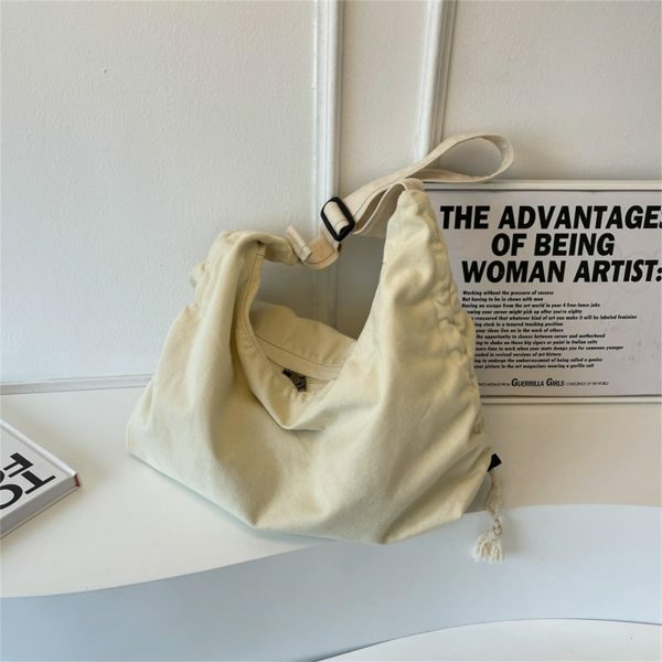 Y2K Streetwear Canvas Shoulder Bag for Everyday Use