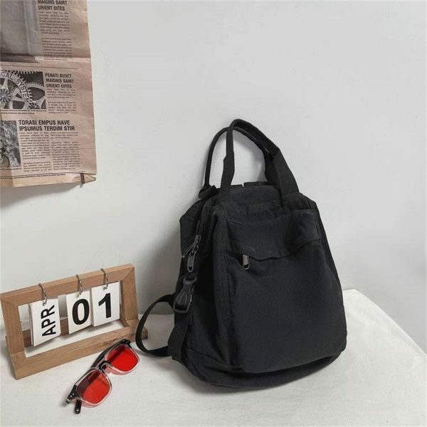 Y2K Streetwear Canvas Tote Backpack with Large Capacity