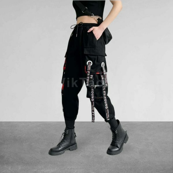 Y2K Streetwear Cargo Pants for Women - Harajuku Punk Egirl Fashion