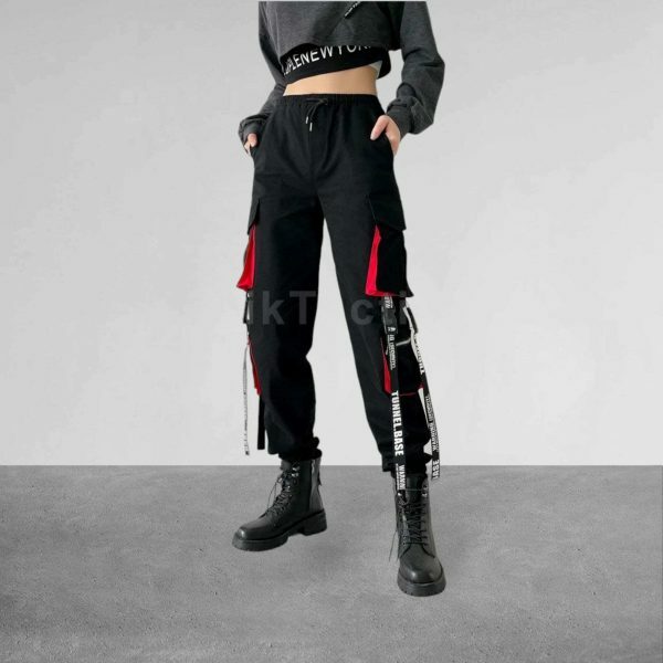 Y2K Streetwear Cargo Pants for Women - Harajuku Punk Egirl Fashion