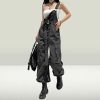 Y2K Streetwear Charcoal Cargo Jumpsuit High Waist Women's Fashion