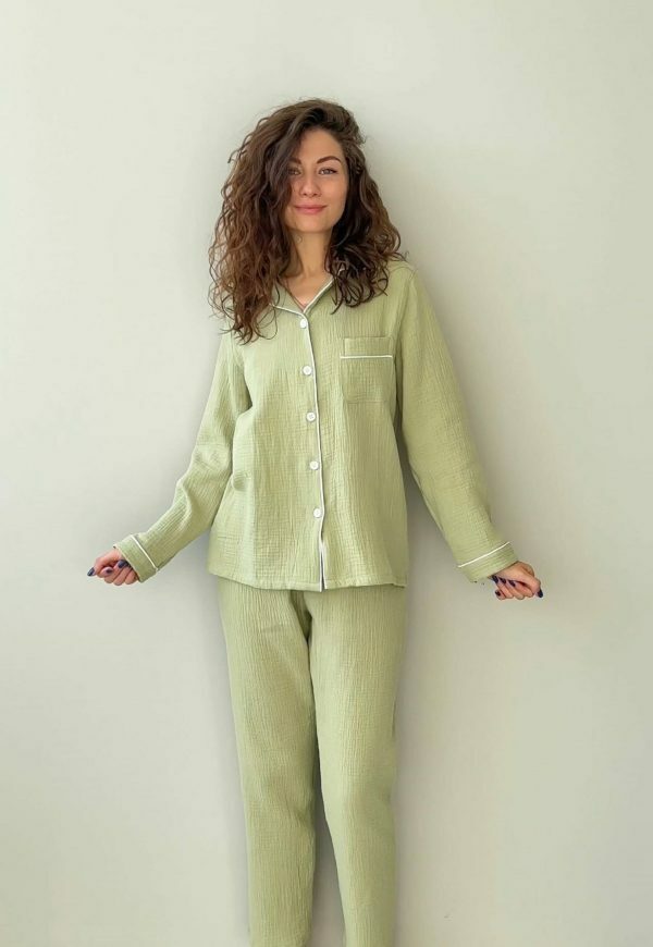 Y2K Streetwear Cotton Pajama Set | Soft Long-Sleeve Home Attire | Women's Two-Piece Outfit