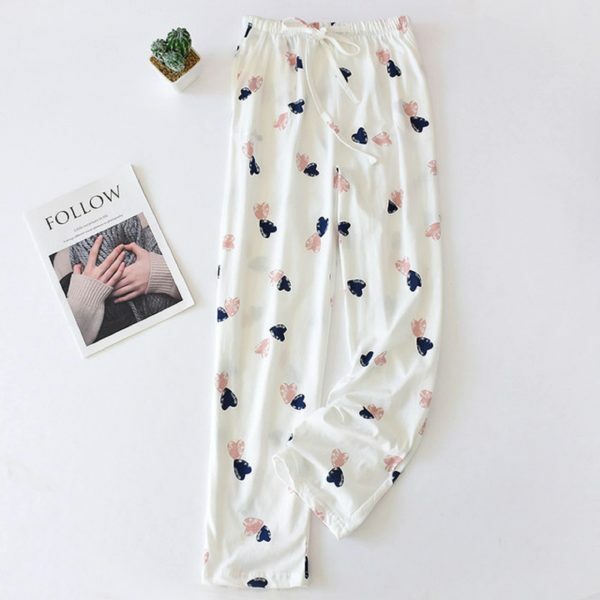 Y2K Streetwear Cozy Cotton Sleepwear Bottoms for Women