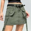 Y2K Streetwear Denim Cargo Mini Skirts