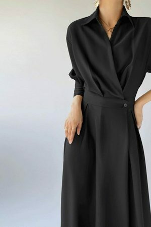 Y2K Streetwear: Elegant French Fragrant Dress for Modern Office Lady