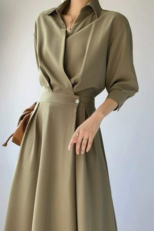 Y2K Streetwear: Elegant French Fragrant Dress for Modern Office Lady