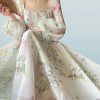 Y2K Streetwear Fairy Dresses Floral Tulle Wedding Vintage Princess Victorian