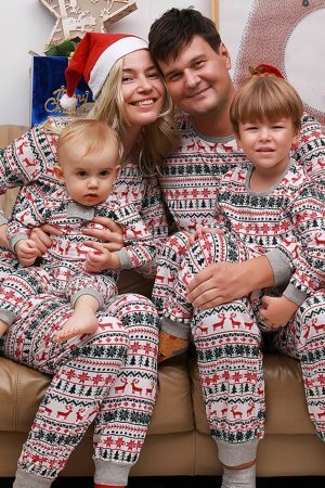 Y2K Streetwear Family Matching Pajama Set for Christmas