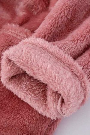 Y2K Streetwear Fluffy Cotton Robes for Men & Women - Cute Pajamas for Couples - Household Bathrobe Gift