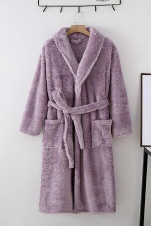 Y2K Streetwear Fluffy Cotton Robes for Men & Women - Cute Pajamas for Couples - Household Bathrobe Gift