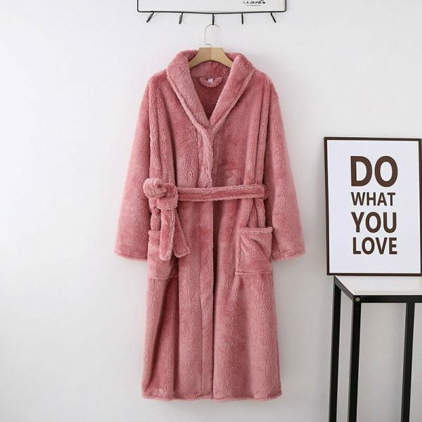 Y2K Streetwear Fluffy Cotton Robes for Men & Women - Cute Pajamas for Couples - Household Bathrobe Gift