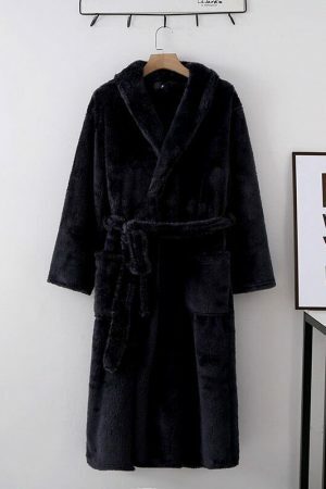 Y2K Streetwear Fluffy Cotton Robes for Men & Women - Cute Pajamas for Couples - Household Bathrobe Gift