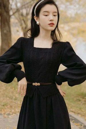 Y2K Streetwear French Victorian Princess Dress