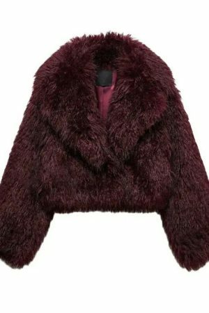 Y2K Streetwear Fur Coat for Women - Cropped Fluffy Jacket