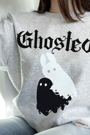 Y2K Streetwear Ghost Sweatshirt for Best Friend Gift