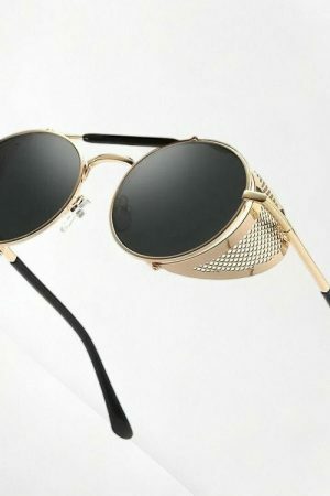 Y2K Streetwear Goth Retro Steampunk UV400 Sunglasses