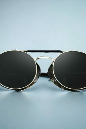 Y2K Streetwear Goth Retro Steampunk UV400 Sunglasses