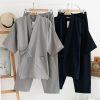 Y2K Streetwear Japanese Kimono Pajamas Set for Men and Women