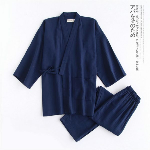 Y2K Streetwear Japanese Kimono Pajamas Set for Men and Women