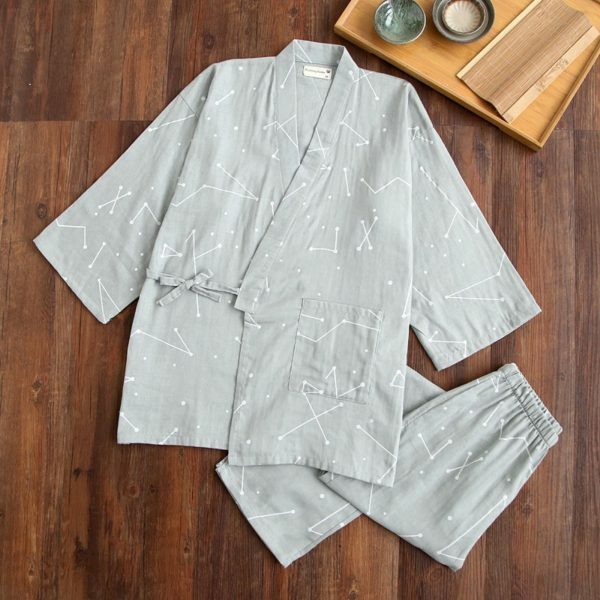 Y2K Streetwear Kimono Pajama Set for Couples