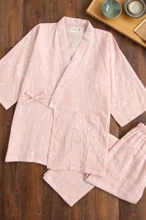 Y2K Streetwear Kimono Pajama Set for Couples