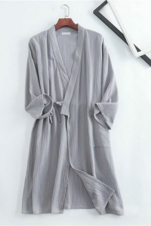 Y2K Streetwear Kimono Robes for Couples | Men's & Women's Pajamas | Cotton Crepe Bathrobe | Perfect Gift