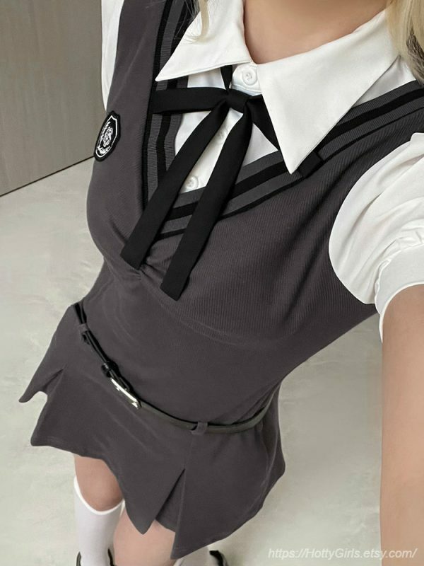 Y2K Streetwear Korean Fashion Preppy Style Dress