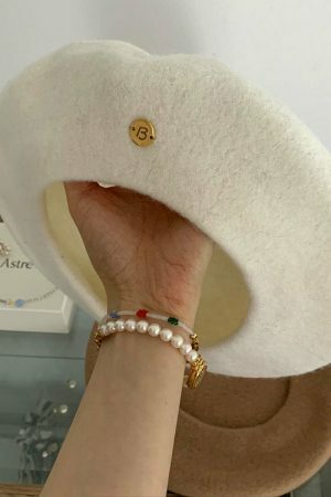 Y2K Streetwear Korean Style Solid Color Wool Beret