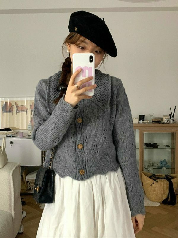 Y2K Streetwear Korean Style Solid Color Wool Beret