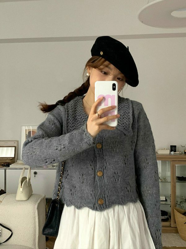 Y2K Streetwear Korean Style Solid Color Wool Beret