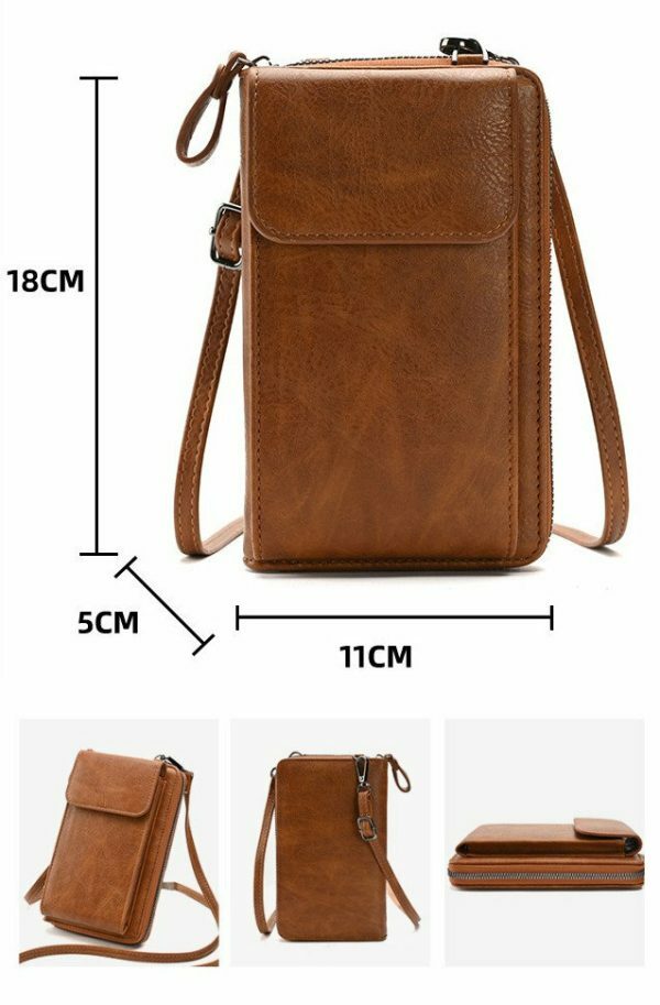 Y2K Streetwear Leather Shoulder Bag for Women - Crossbody Purse & Wallet Combo