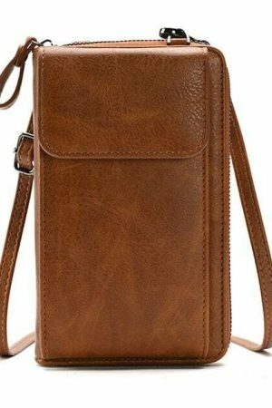 Y2K Streetwear Leather Shoulder Bag for Women - Crossbody Purse & Wallet Combo