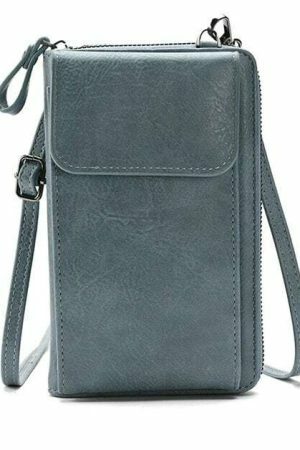 Y2K Streetwear Leather Shoulder Bag for Women - Crossbody Purse & Wallet Combo