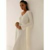 Y2K Streetwear Maxi Dress with Knitted Belt & Ribbed V-Neck