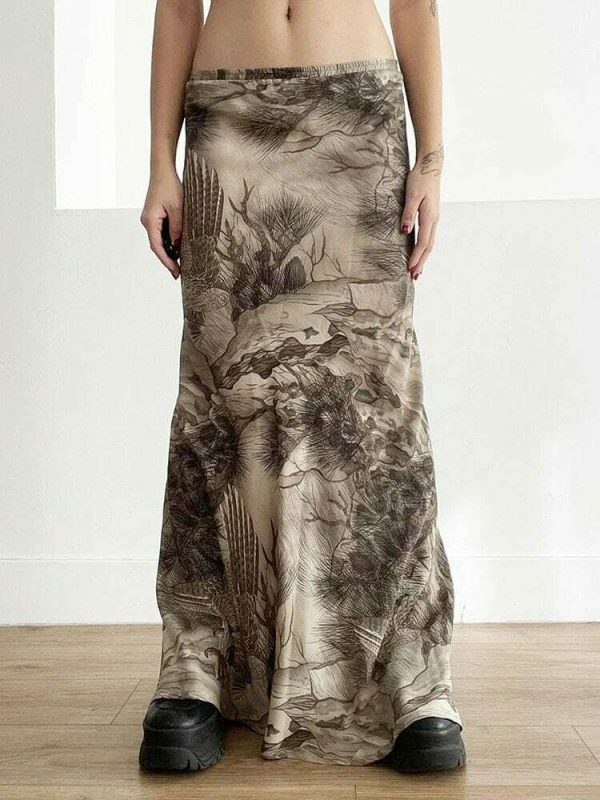 Y2K Streetwear Maxi Skirt for Women