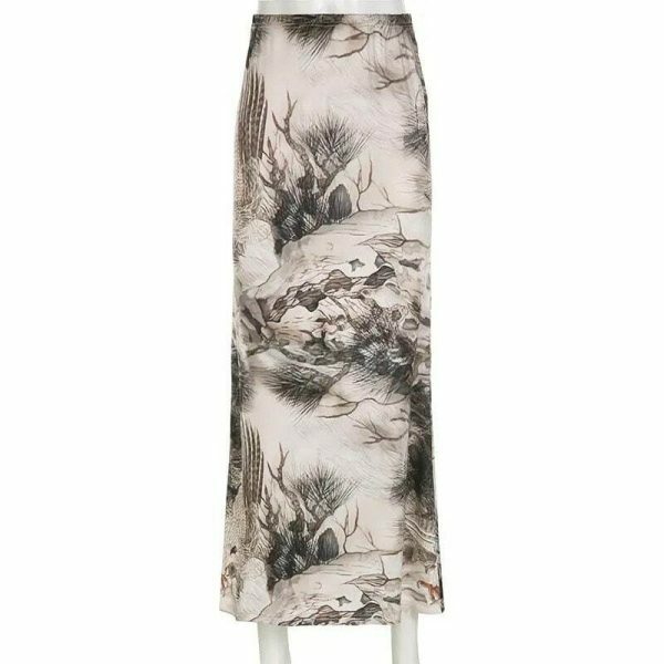 Y2K Streetwear Maxi Skirt for Women