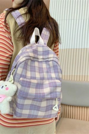 Y2K Streetwear Nylon Backpack with Large Capacity for Daily and Travel Use