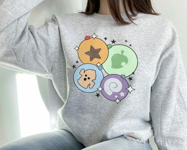 Y2K Streetwear Ornament Sweatshirt: Trendy Christmas Gamer Gift