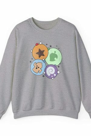 Y2K Streetwear Ornament Sweatshirt: Trendy Christmas Gamer Gift